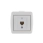 Розетка компьютерная 1-м ОП Nata RJ45 бел. LEZARD 710-0200-139 Розетка компьютерная 1-м ОП Nata RJ45 бел. LEZARD 710-0200-139