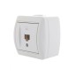 Розетка компьютерная 1-м ОП Nata RJ45 бел. LEZARD 710-0200-139 Розетка компьютерная 1-м ОП Nata RJ45 бел. LEZARD 710-0200-139