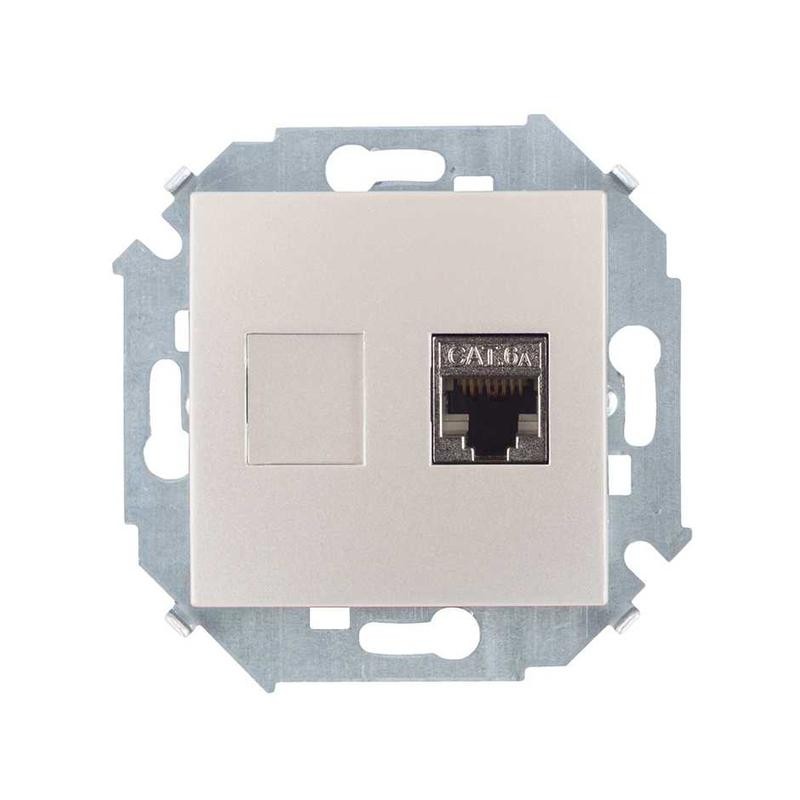Розетка компьютерная Simon15 RJ45 кат.6A AMP FTP шампань Simon 1591563-034 Розетка компьютерная Simon15 RJ45 кат.6A AMP FTP шампань Simon 1591563-034