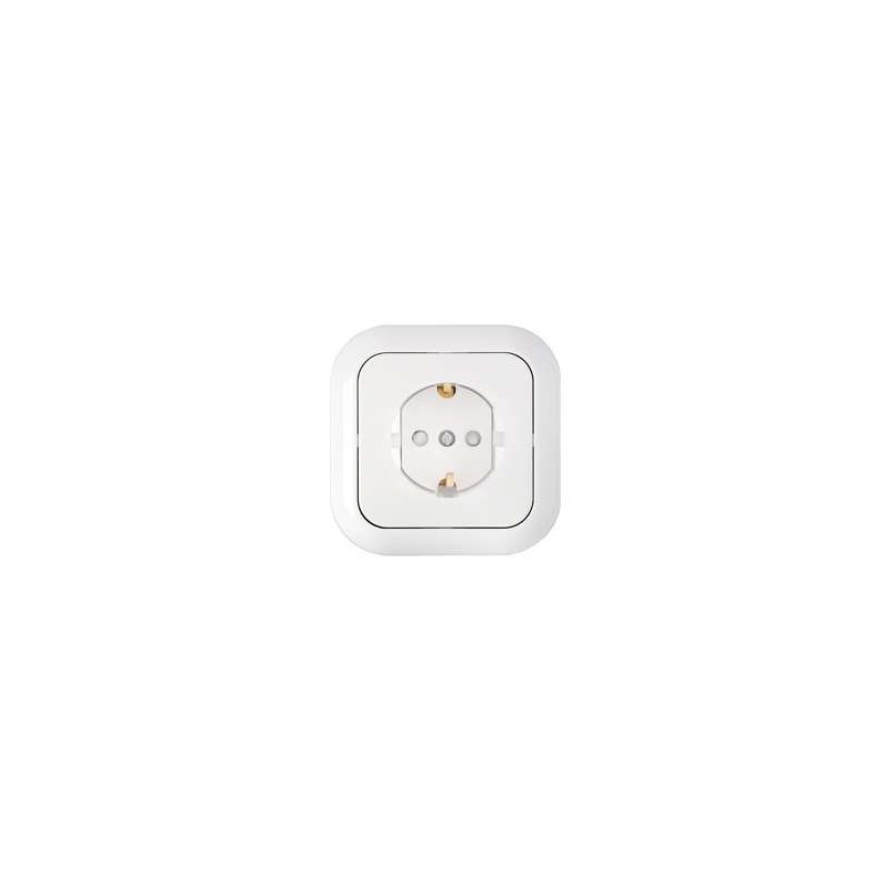 Розетка 1-м СП 16А IP20 с заземл. защ. шторки бел. Bylectrica РС16-253 Розетка 1-м СП 16А IP20 с заземл. защ. шторки бел. Bylectrica РС16-253