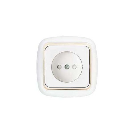 Розетка 1-м СП 16А IP20 с заземл. защ. шторки бел. Bylectrica РС16-267