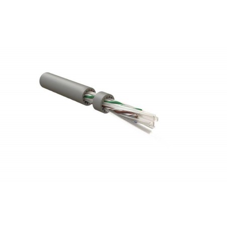 Кабель витая пара неэкранир. U/UTP кат.6A (10GBE) 4 пары 23 AWG ОЖ solid LSZH UUTP4-C6A-S23-IN-LSZH-GY-500 сер. (уп.500м) Hyperl