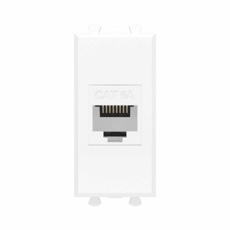 Розетка компьютерная 1мод. Avanti "Белое облако" RJ45 кат.6A без шторок модульная механизм DKC 4400671