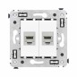 Розетка компьютерная 2-м СП Avanti "Белое облако" RJ45 кат.6A без шторок экранир. механизм DKC 4400774
