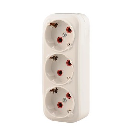 Разветвитель 3-м с заземл. Accessories прямоугольный LEZARD 715-0800-608