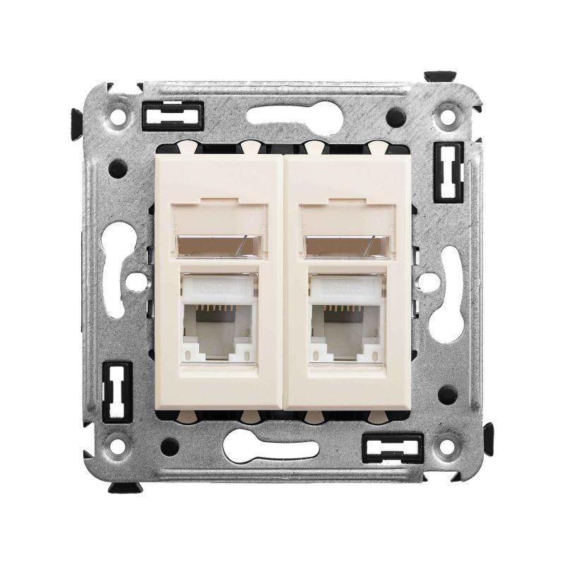 Розетка компьютерная 2-м СП Avanti "Ванильная дымка" RJ45 кат.5E DKC 4405464 Розетка компьютерная 2-м СП Avanti "Ванильная дымка" RJ45 кат.5E DKC 4405464