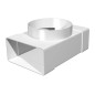 Тройник ТФП d100 с выходом 60х120 пластик ERA 612ТФ10П