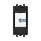 Розетка компьютерная 1мод. Avanti "Черный матовый" RJ45 кат.6A без шторок модульная механизм DKC 4412671