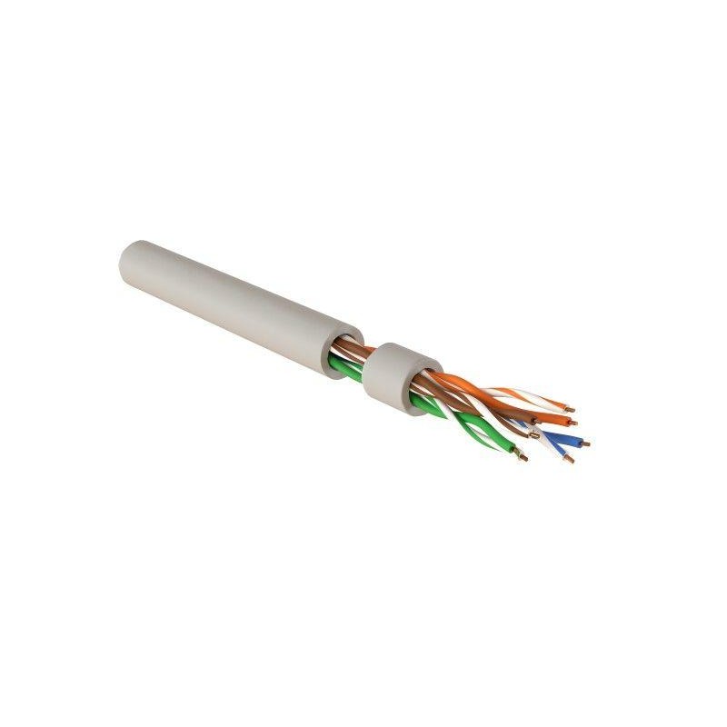 Кабель U/UTP кат.5E 4х2х24AWG ОЖ solid PVC IUUTP4-C5E-S24/1-FRPVC-GY для сетей Industrial Ethernet сер. (уп.500м) Hyperline 4440
