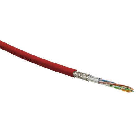 Кабель витая пара SF/UTP кат.5E 4 пары 24 AWG ОЖ solid экран-фольга + медн. оплетка LSZH -20град.C-+75град.C SFUTP4-C5E-S24-IN-L