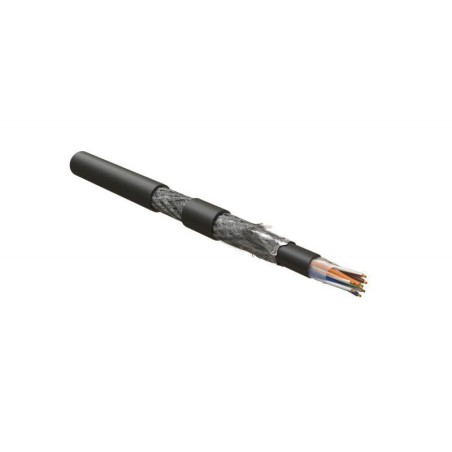 Кабель SF/UTP кат.5E 4х2х24AWG (19х0.12мм) МЖ patch двойн. PVC ISFUTP4-C5E-P24/19-PVC/PVC-BK для сетей Industrial Ethernet черн.