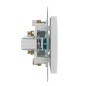 Розетка телевизионная проходная TV СП Rain 16А IP20 механизм бел. LEZARD 703-0288-129