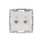Розетка телефонная 2-м Rain RJ11 евро стандарт механизм бел. LEZARD 703-0288-138 Розетка телефонная 2-м Rain RJ11 евро стандарт механизм бел. LEZARD 703-0288-138