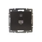 Розетка компьютерная Rain RJ45 механизм матов. черн. графит LEZARD 703-4188-139