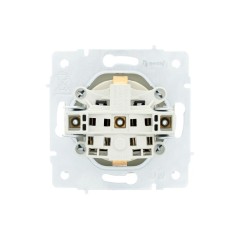 Розетка 1-м СП Vesna с заземл. с крышкой ПБТ механизм кремов. LEZARD 742-0388-123B