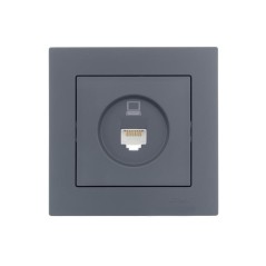 Розетка компьютерная 1-м СП Vesna механизм графит LEZARD 742-3488-139