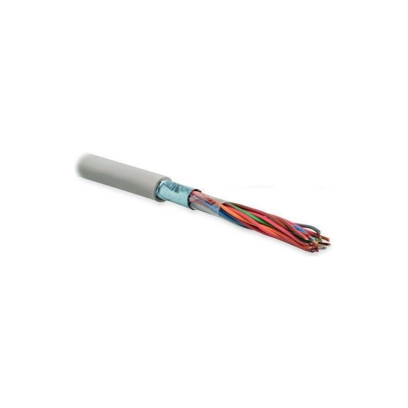 Кабель витая пара F/UTP кат.3 10 пар 24 AWG ОЖ solid экран-фольга LSZH нг(А)-HF -20град.C- +60град.C FUTP10-C3-S24-IN-LSZH-GY (F