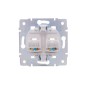Розетка компьютерная 2-м СП Vesna механизм жемчуж./бел. перламутр LEZARD 742-3088-141