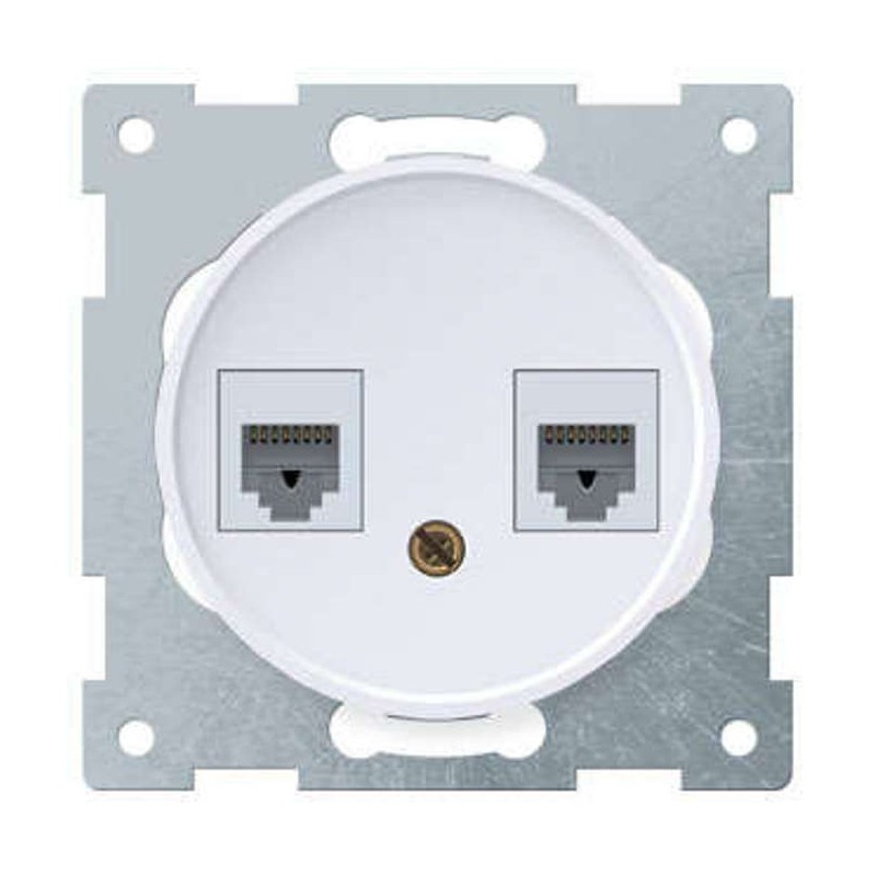 Розетка компьютерная 2-м СП Florence RJ45 кат.5E механизм бел. (1E20901300) OneKeyElectro 2172772