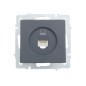 Розетка компьютерная 1-м СП Vesna механизм графит LEZARD 742-3488-139 Розетка компьютерная 1-м СП Vesna механизм графит LEZARD 742-3488-139