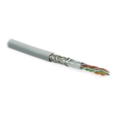 Кабель витая пара SF/UTP кат.5E 4 пары 24 AWG ОЖ solid экран-фольга + медн. оплетка PVC -20град.C-+75град.C SFUTP4-C5E-S24-IN-PV