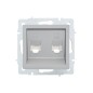 Розетка компьютерная 2-м СП Vesna механизм платина LEZARD 742-3588-141 Розетка компьютерная 2-м СП Vesna механизм платина LEZARD 742-3588-141