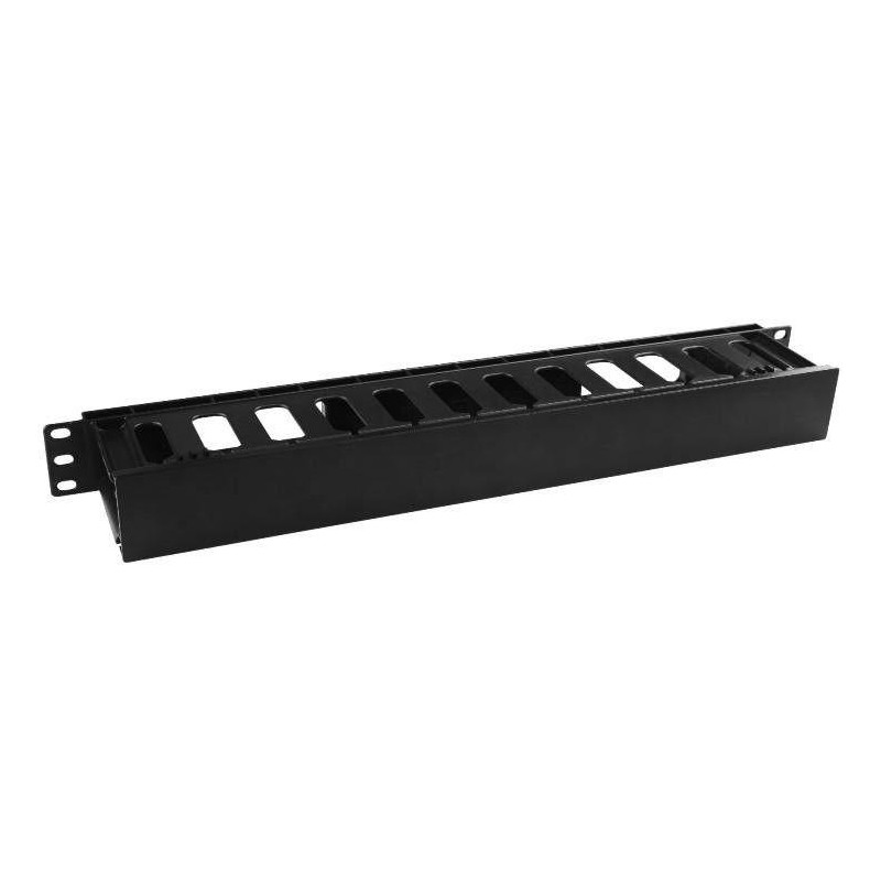 Организатор кабельный с крышкой глубина 75мм 19дюйм 1U CM-1U-D75-PL-COV пластик. Hyperline 481509 Организатор кабельный с крышкой глубина 75мм 19дюйм 1U CM-1U-D75-PL-COV пластик. Hyperline 481509