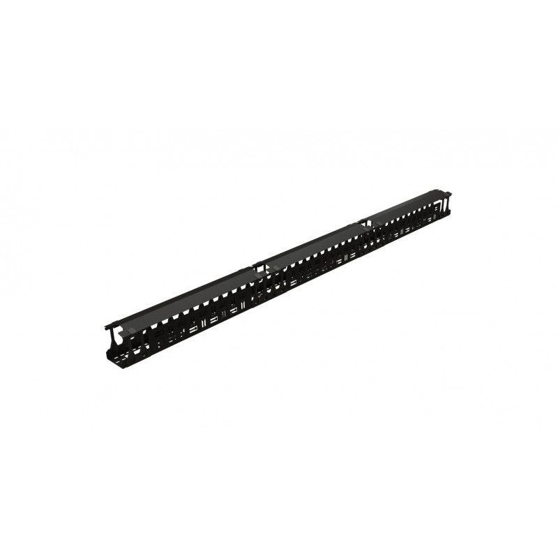 Органайзер кабельный вертикальный CMF-R42U-F106-СS-RAL9005 для шкафов TSR с крышкой для профиля тип F Hyperline 483756 Органайзер кабельный вертикальный CMF-R42U-F106-СS-RAL9005 для шкафов TSR с крышкой для профиля тип F Hyperline 483756