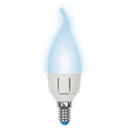 Лампа светодиодная LED-CW37 7W/NW/E14 /FR PLP01WH Яркая 7Вт свеча на ветру матовая 4000К нейтр. бел. E14 (упак. картон) Uniel UL
