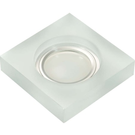 Светильник декоративный Luciole DLS-L111 GU5.3 CHROME/MATT CLEAR GU5.3 встраив. квадрат доп. светодиод. подсветка 3Вт без лампы 