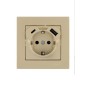 Розетка с заземл. TC+USB разъем VESNA зол. LEZARD 742-3688-181TC