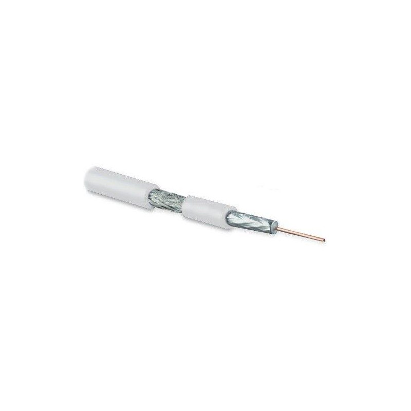 Кабель COAX-SAT703N-WH-100 коаксиальный SAT703N 75Ом жил. - 17 AWG (1.13мм медьsolid) экран - фольга+оплетка (луженная медь 45пр
