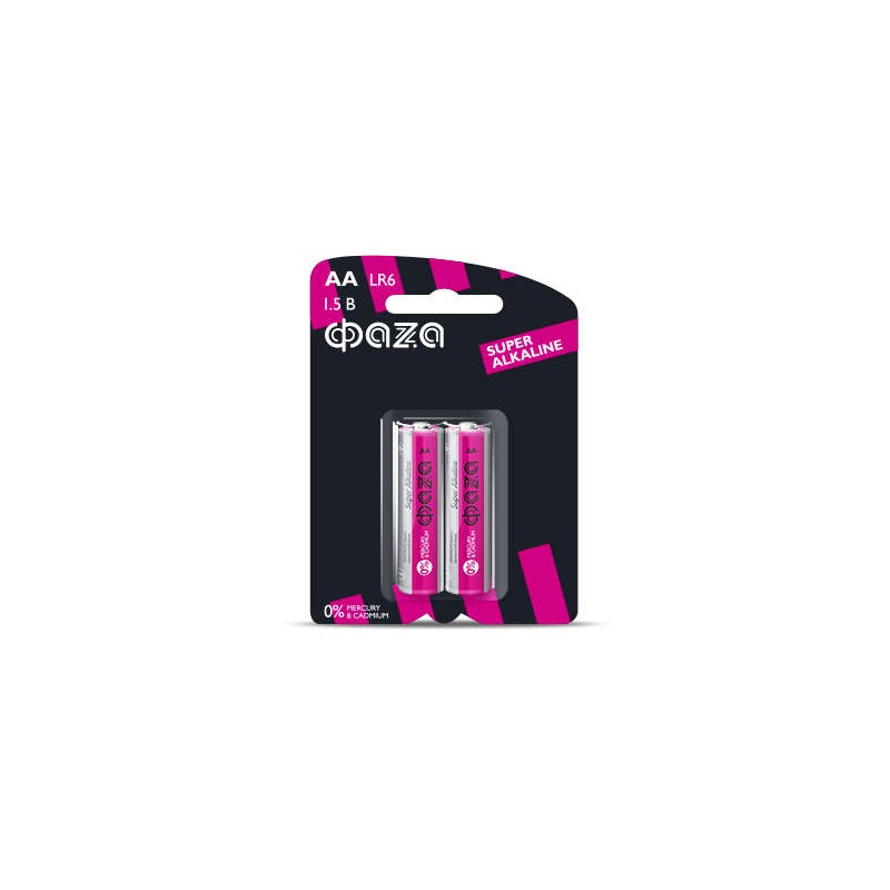 Элемент питания алкалиновый AA/LR6 1.5В Super Alkaline BL-2 (уп.2шт) ФАZА 2858443 Элемент питания алкалиновый AA/LR6 1.5В Super Alkaline BL-2 (уп.2шт) ФАZА 2858443