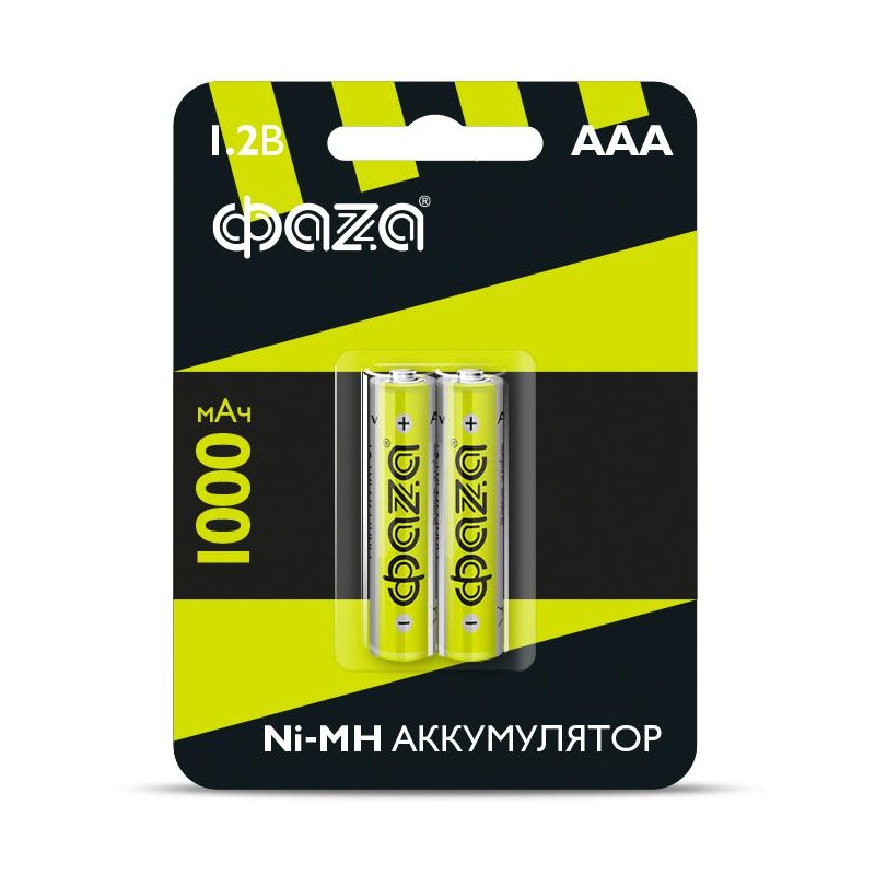Аккумулятор AAA/HR03 1.2В 1000мА.ч Ni-MH BL-2 (уп.2шт) ФАZА 5002913 Аккумулятор AAA/HR03 1.2В 1000мА.ч Ni-MH BL-2 (уп.2шт) ФАZА 5002913