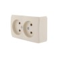 Розетка 2-м ОП Viola 16А IP20 без заземл. крем. LEZARD 751-0300-128 Розетка 2-м ОП Viola 16А IP20 без заземл. крем. LEZARD 751-0300-128
