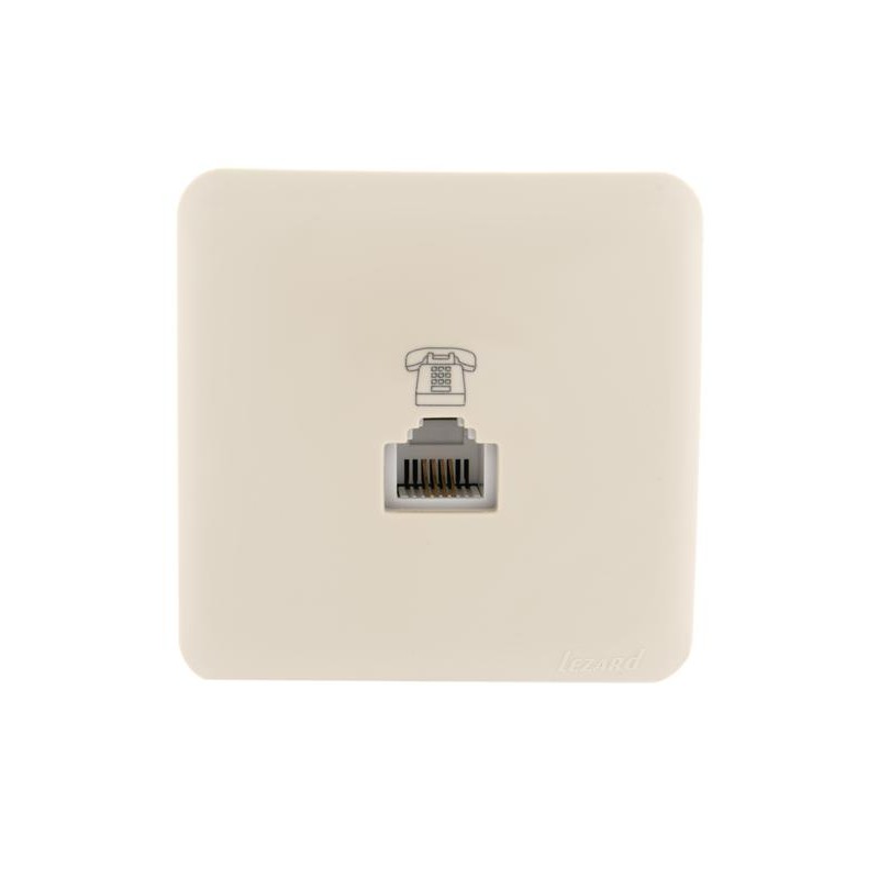Розетка телефонная Viola RJ11 евро стандарт крем. LEZARD 751-0300-137 Розетка телефонная Viola RJ11 евро стандарт крем. LEZARD 751-0300-137