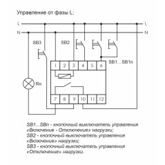 Реле импульсное BIS-412i (установка на DIN-рейку, для группового режима работы, для нагрузки с больш. пусков. током (160А/20мс))