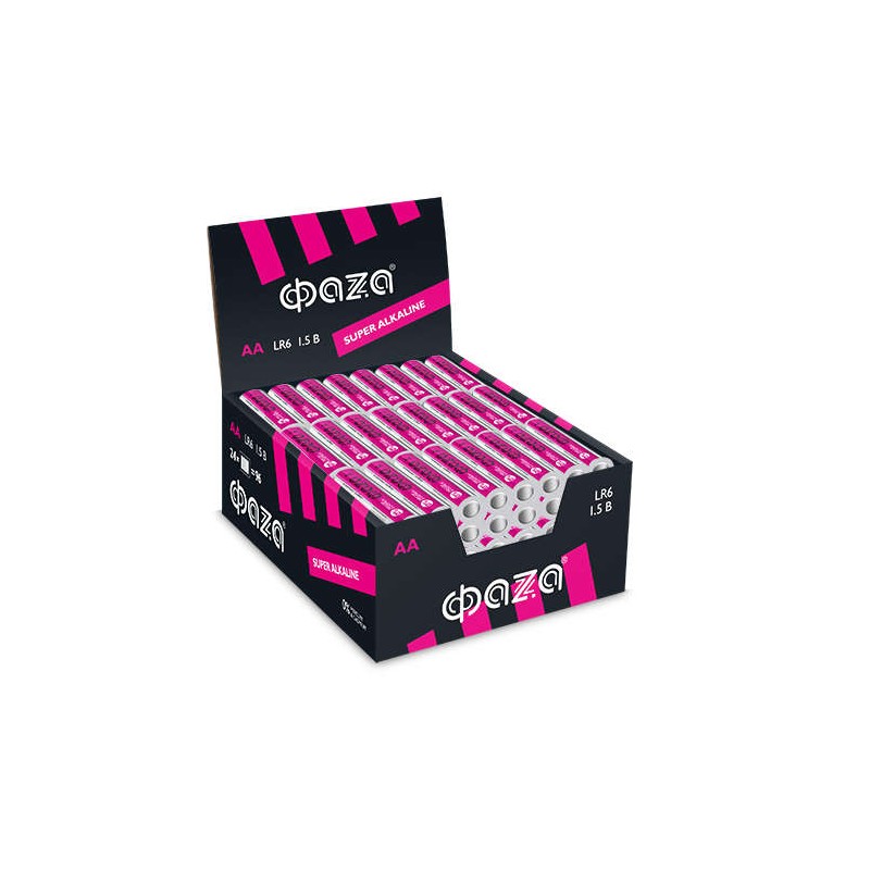 Элемент питания алкалиновый AA/LR6 1.5В Super Alkaline box-96 (уп.96шт) ФАZА 2854643 Элемент питания алкалиновый AA/LR6 1.5В Super Alkaline box-96 (уп.96шт) ФАZА 2854643
