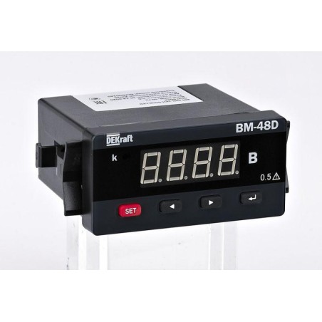 Вольтметр цифровой ВМ-48D 1ф вх. 100В вых. DO 96х48мм LED-дисплей DEKraft 50375DEK
