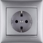 Розетка 1-м СП Valena 16А IP21 230/250В 2P+E с заземл. защ. шторки на винтах механизм алюм. Leg 770121 Розетка 1-м СП Valena 16А IP21 230/250В 2P+E с заземл. защ. шторки на винтах механизм алюм. Leg 770121