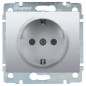 Розетка 1-м СП Galea Life 16А IP20 2P+E с заземл. защ. шторки немецк. стандарт с лицев. панелью механизм алюм. Leg 771363 Розетка 1-м СП Galea Life 16А IP20 2P+E с заземл. защ. шторки немецк. стандарт с лицев. панелью механизм алюм. Leg 771363