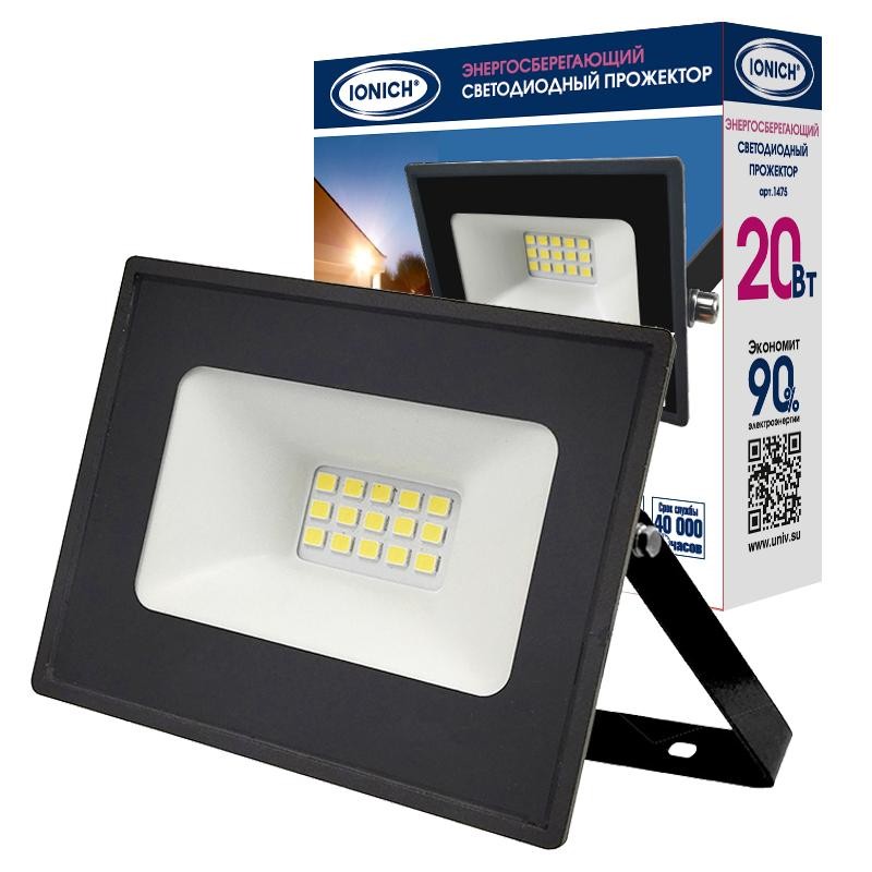 Прожектор светодиодный IFLSLED-DOB- 20-865-BL-IP65 IONICH 1475 Прожектор светодиодный IFLSLED-DOB- 20-865-BL-IP65 IONICH 1475