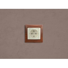 Розетка 1-м СП Valena 16А IP44 2P+E защ. шторки с крышкой немецк. стандарт механизм сл. кость Leg 774120