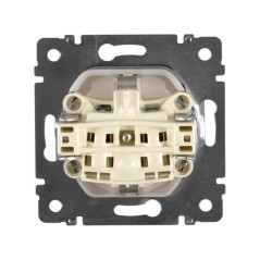 Розетка 1-м СП Valena 16А IP44 2P+E с заземл. защ. шторки с крышкой немецк. стандарт механизм бел. Leg 774220