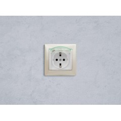 Розетка 1-м СП Valena 16А IP44 2P+E с заземл. защ. шторки с крышкой немецк. стандарт механизм бел. Leg 774220