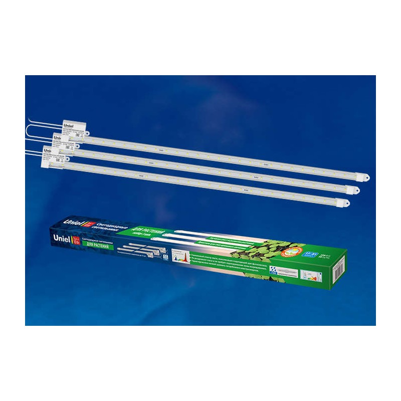 Светильник светодиодный ULY-P91-20W/SPFR/K CLEAR AC220V KIT03 20Вт IP65 1200мм накладной линейный для растений спектр для фотоси