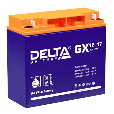 Аккумулятор GEL 12В 17А.ч Delta GX 12-17