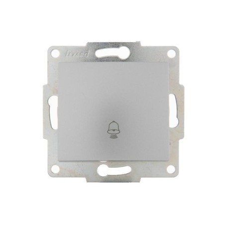 Механизм кнопки звонка 1-кл. 1п СП Karina 10А IP20 матов. серебр. LEZARD 707-4388-103