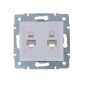 Розетка компьютерная 2-м СП Karina RJ45 механизм бел. LEZARD 707-0288-141 Розетка компьютерная 2-м СП Karina RJ45 механизм бел. LEZARD 707-0288-141