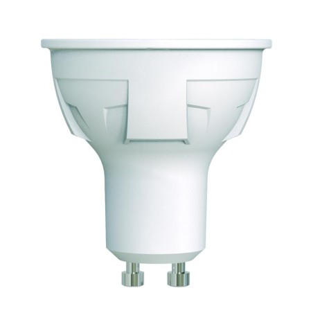 Лампа светодиодная LED-JCDR 6W/WW/GU10/FR/DIM PLP01WH Яркая JCDR 6Вт матовая 3000К тепл. бел. GU10 диммир. (упак. картон) Uniel 